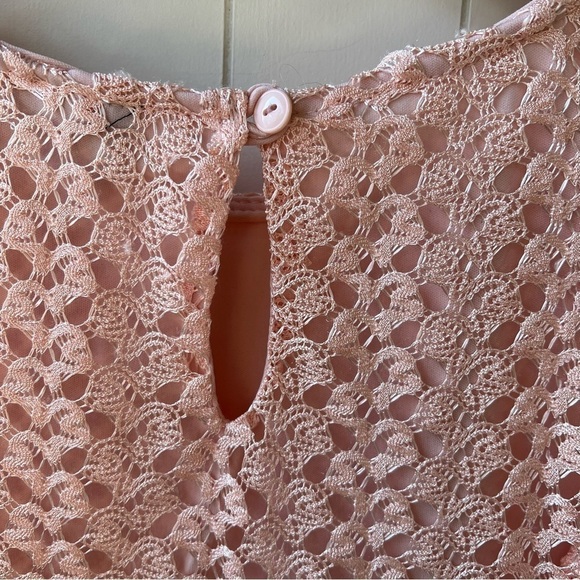 MANDEE Women’s Pink Lace Lined Sleeveless Top, Size Small, #76 - Picture 3 of 8